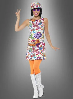Kleid Hippie Style Für Damen -Halloween Kostümladen hippiekostuem kleid damen 5fd337740a 2