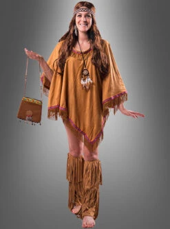 Wandelbarer Poncho Mit Fransen Hippie Indianer 7 Wandelbarer Poncho Mit Fransen Hippie Indianer -Halloween Kostümladen indianer poncho mit fransen braun schwarz 302457f054 3