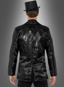 Pailletten Blazer Schwarz Für Herren -Halloween Kostümladen pailletten jackett showtime kostuem 7d4db1e4b0 2