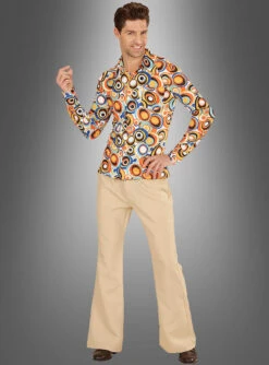 70er Jahre Hemd Mit Retrokreisen -Halloween Kostümladen retrohemd herren schlagerparty dbae06ea01 3