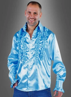 Doppelreihiges Rüschenhemd Waschbar 70er -Halloween Kostümladen rueschenhemd disco schlager party 5dfb690eb7 4