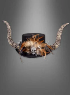 Voodoo Zylinder Mit Hörner Papa Legba -Halloween Kostümladen voodoo hut mit hoerner 2308c816c8 2